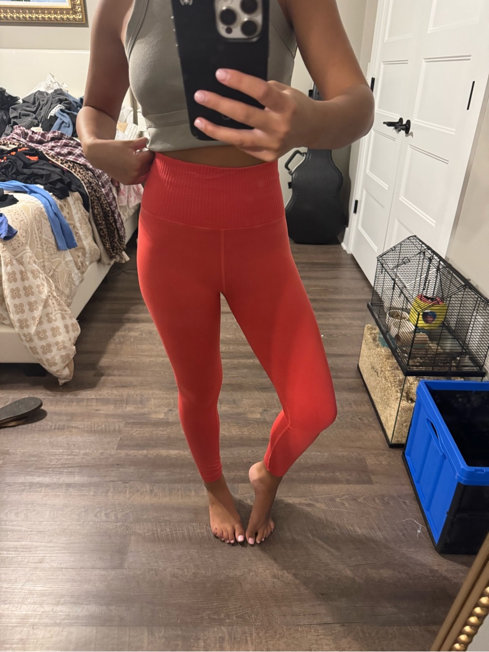 FREE PEOPLE High-Waisted Coral Seamless Leggings